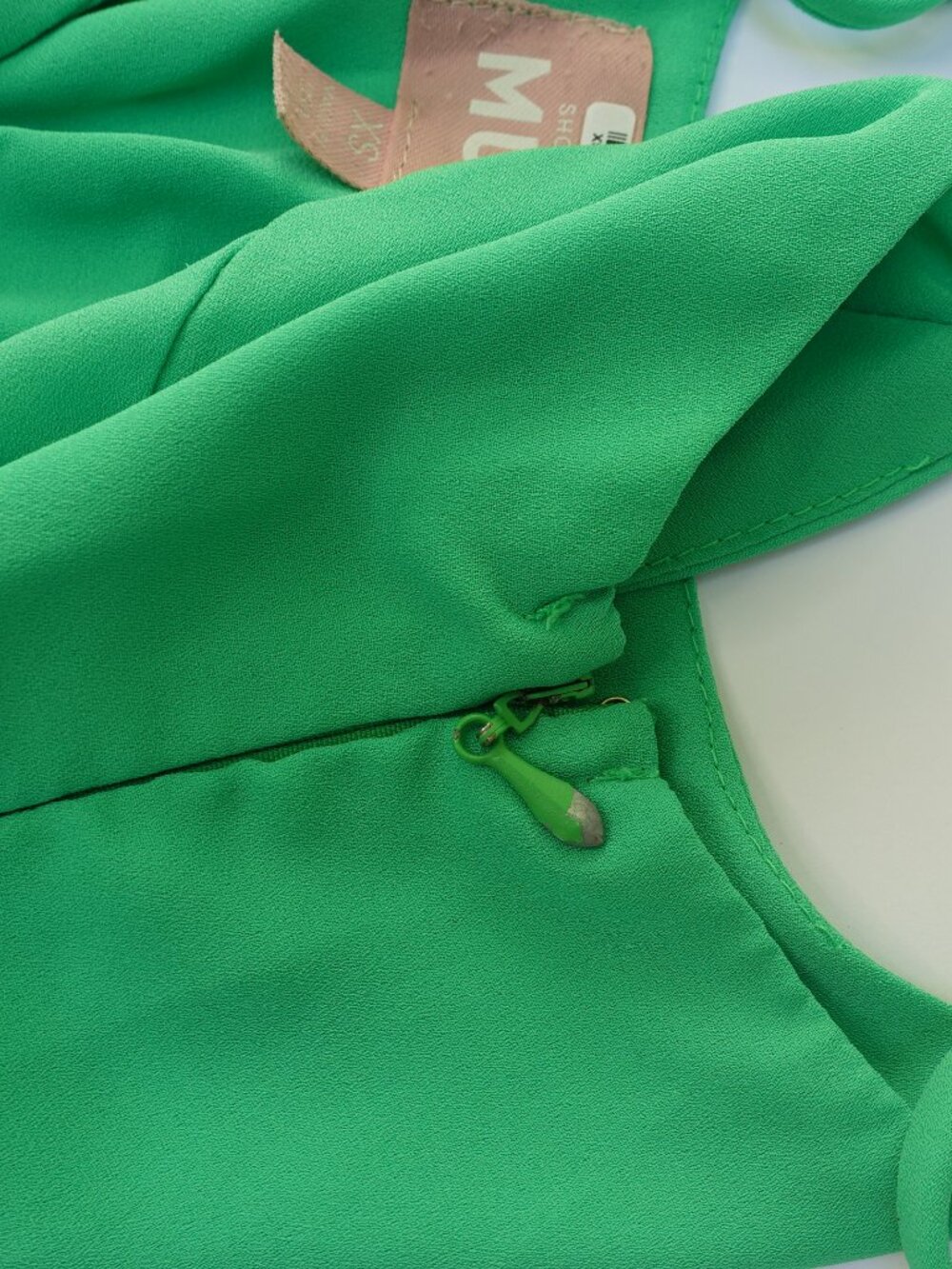 Show Me Your Mumu Moby Green front tie midi Dress spaghetty strap  size XS - Picture 8 of 11